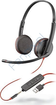 Słuchawki POLY BLACKWIRE,C3225 USB-A