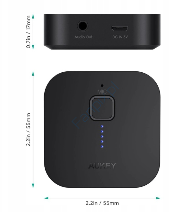 Odbiornik audio Bluetooth AUKEY BR-C1