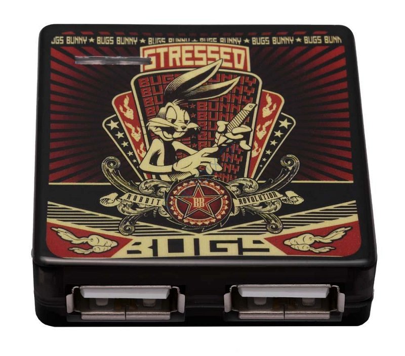 Hub 4x USB-A High Speed MODECOM Revolution Bugs Looney Tune